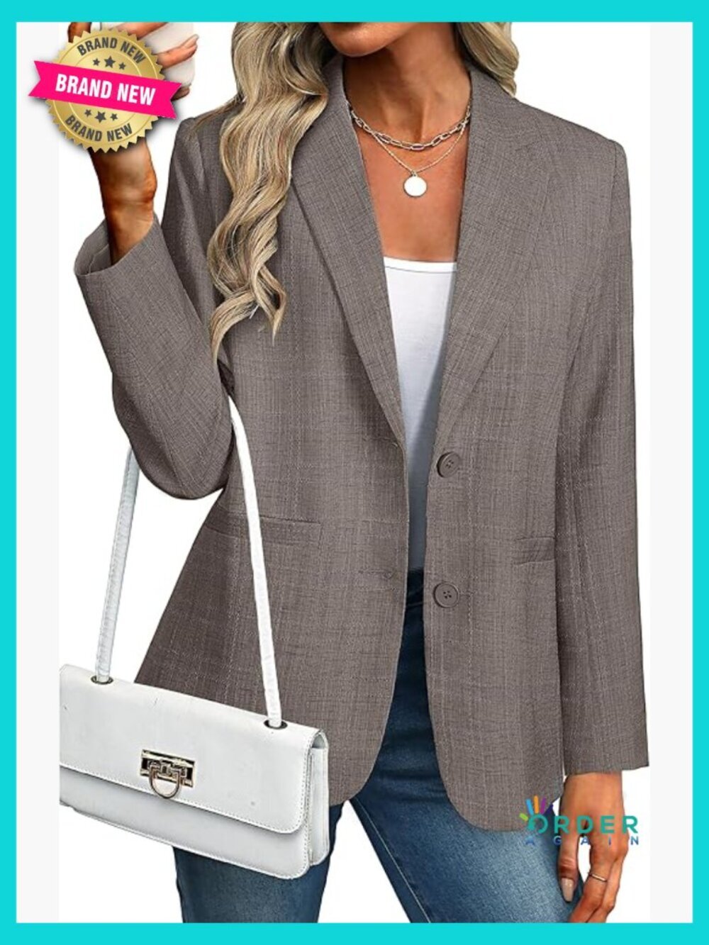 Oversized Long Sleeve Open Front Lapel Blazer Business Casual Work Suit Jacket